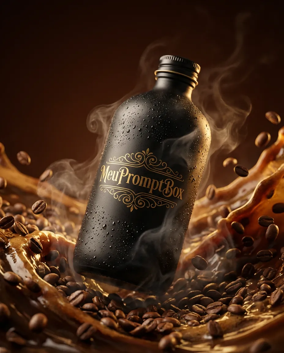 Ultra-Cinematic Premium Coffee Bottle Branding