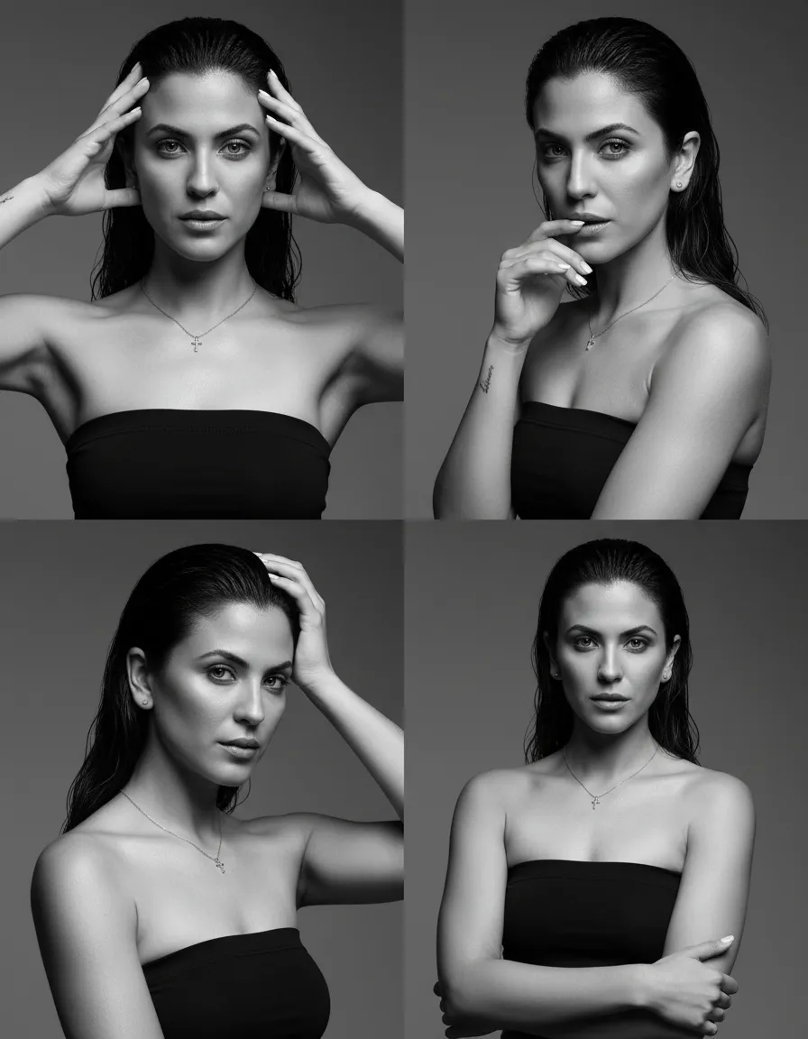 High-Fashion Black & White Editorial Photo Collage Template