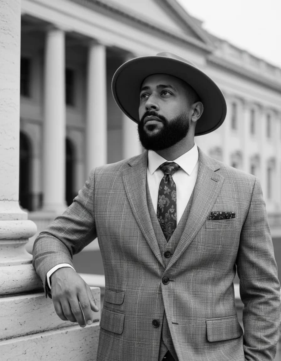 Timeless Noir Elegance Portrait