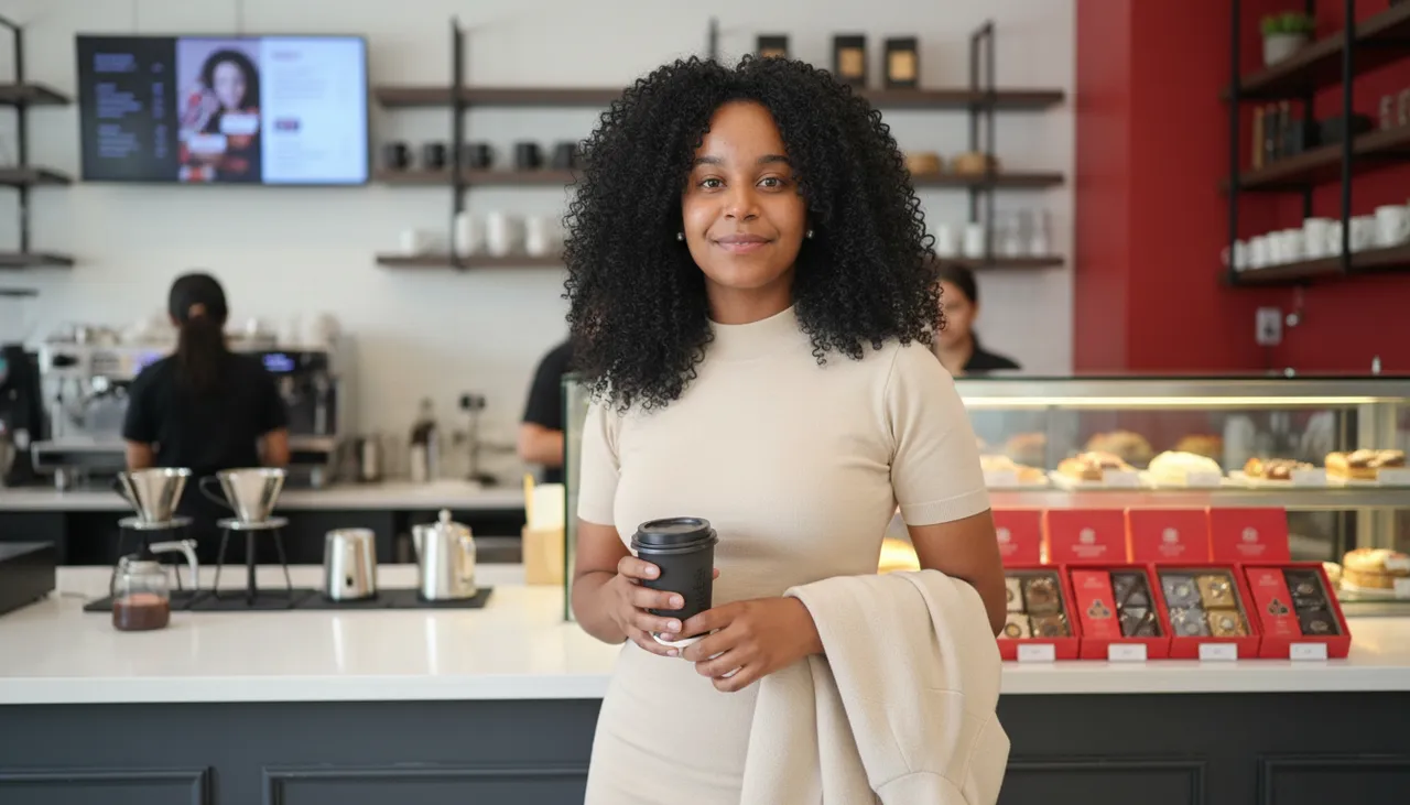 Casual Café Lifestyle Portrait