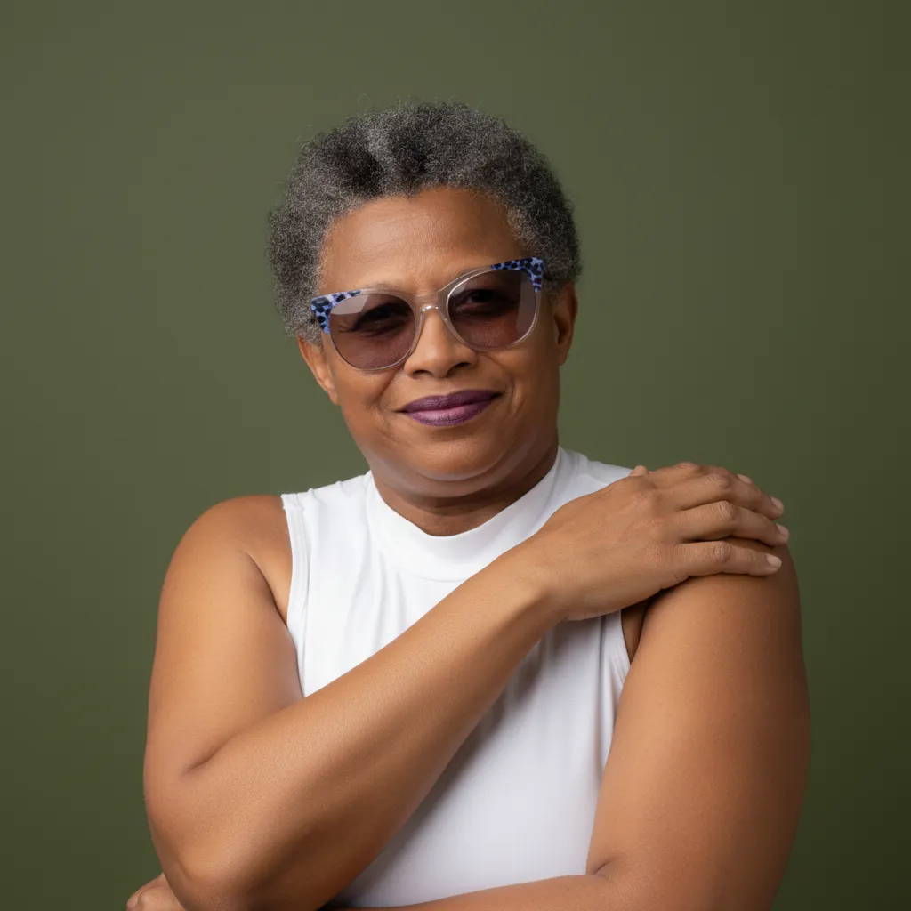 Olive Green Clean Close-Up Portrait