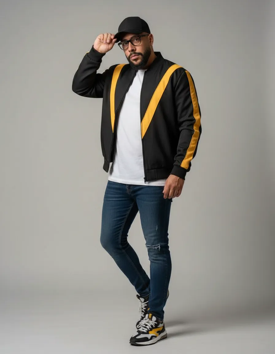 Hyper-Realistic Studio Full-Body Male Portrait Template