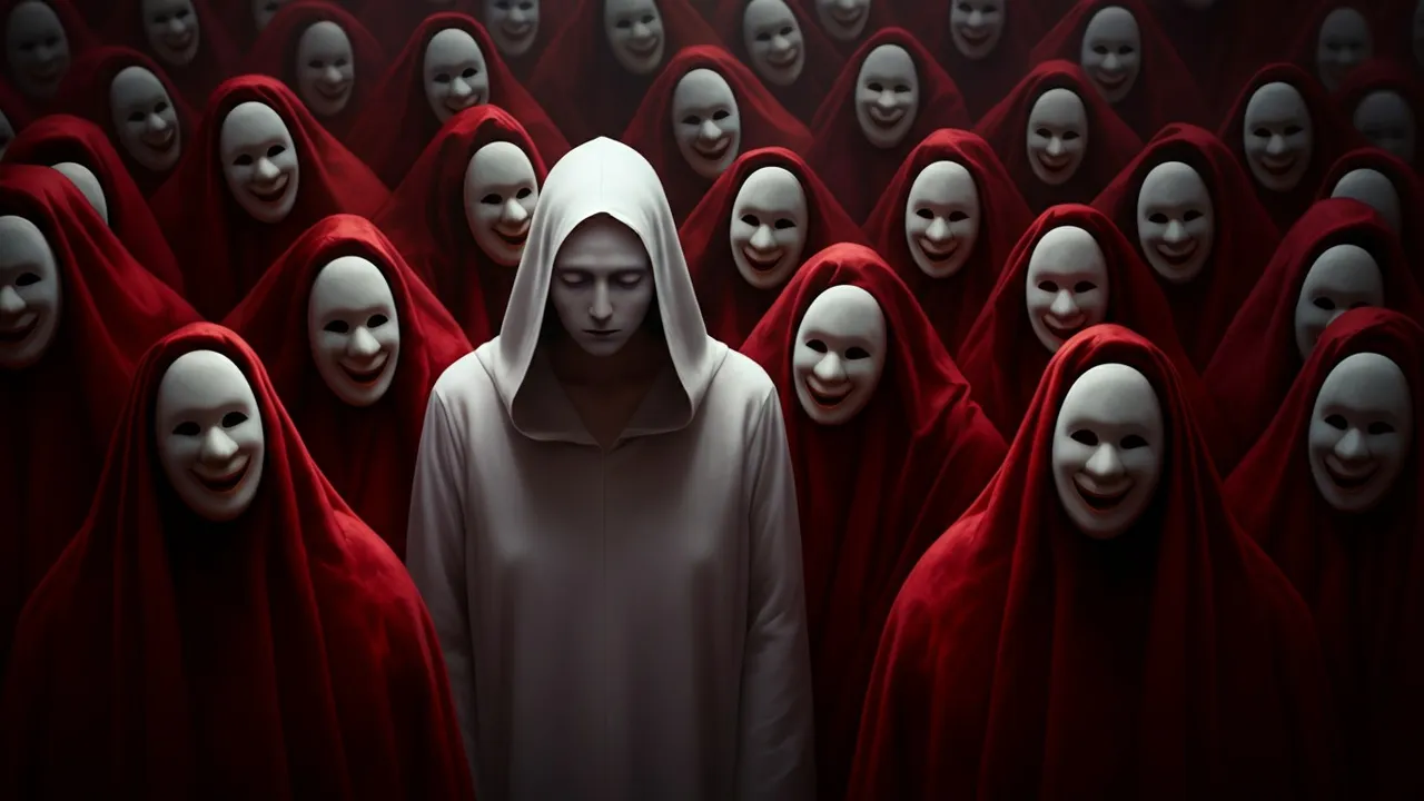 Figura Solitária em Branco