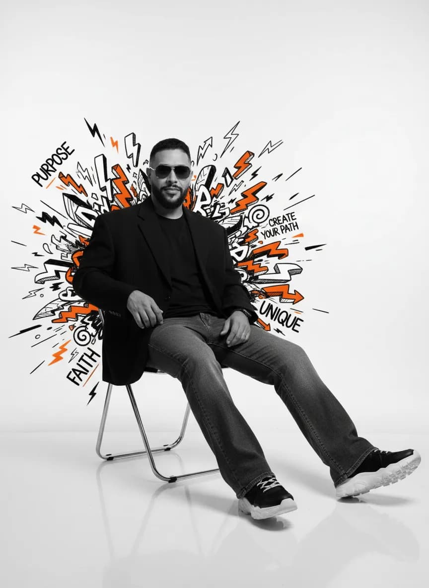 Ultra-Realistic Editorial Full-Body Graffiti Portrait