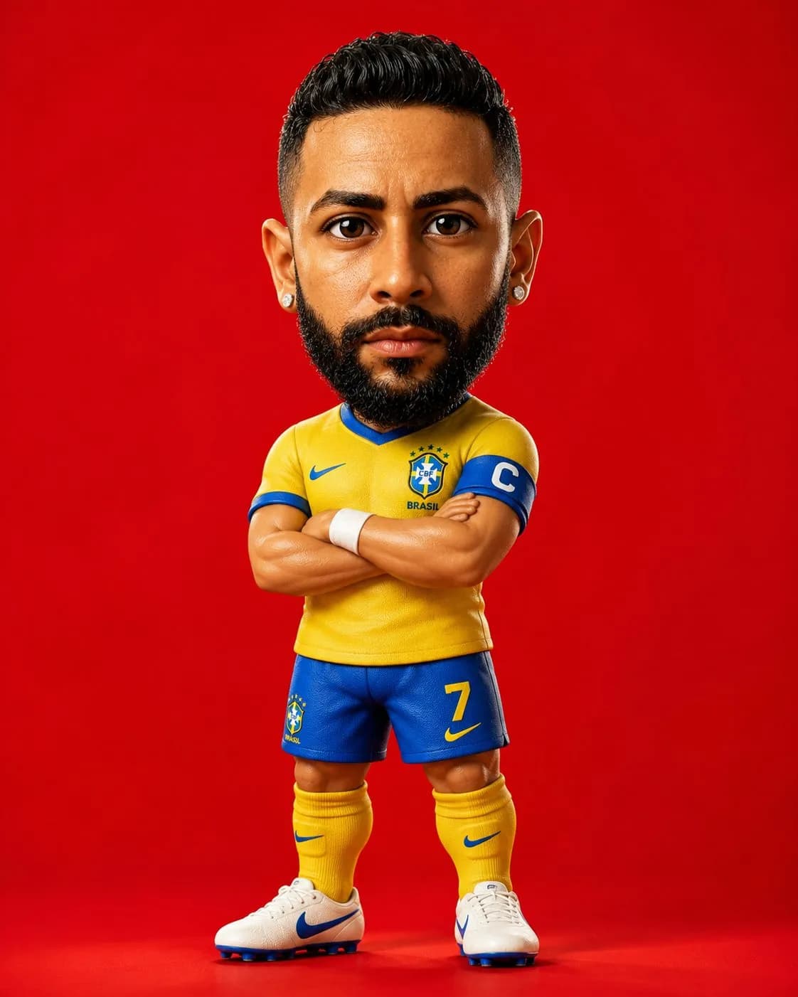 3D Chibi Football Figurine — High-Detail Collector Render