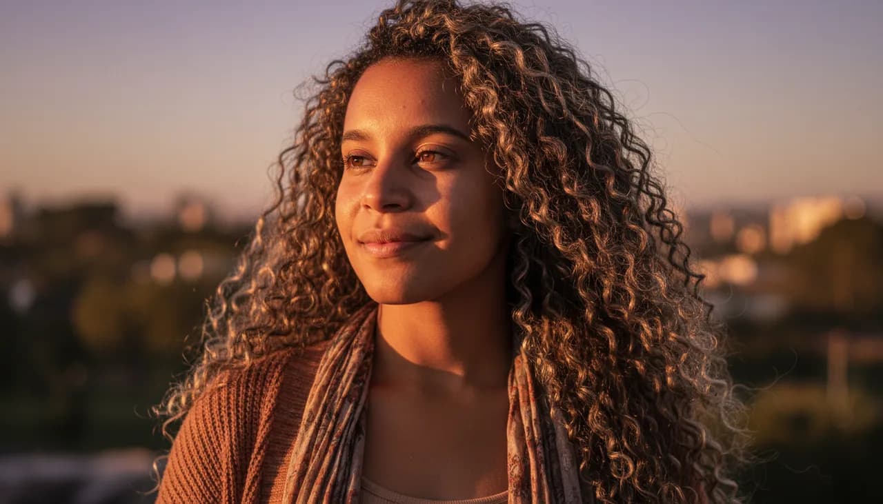 Cinematic Golden Hour Female Portrait