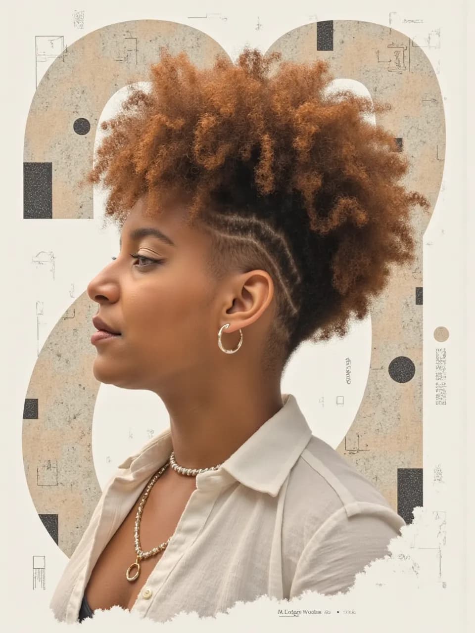 Surrealist Portrait with Typography