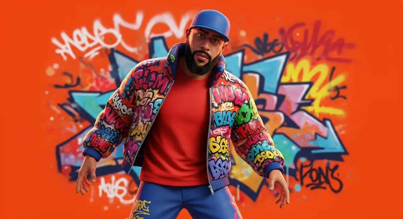 3D Stylized Urban Streetwear Portrait