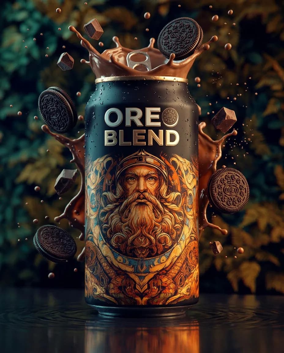 Cinematic Matte Can Product Photography with Dynamic Chocolate Splash