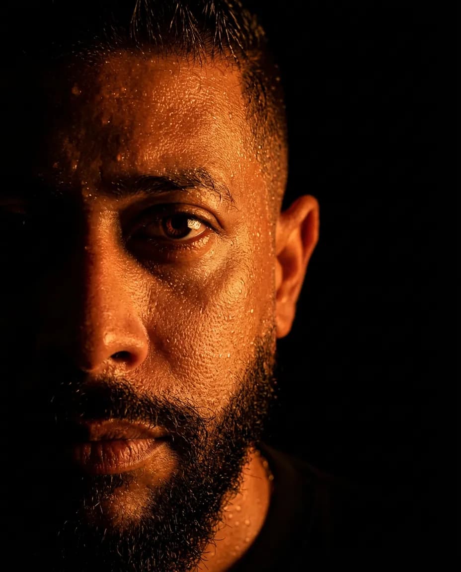 Ultra-Realistic Cinematic Half-Light Portrait Template