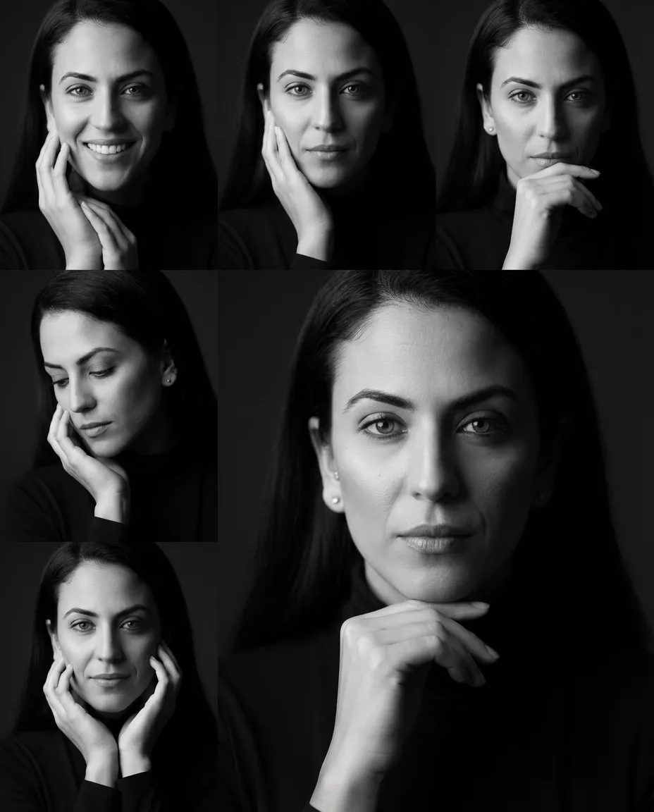 Emotional Black and White Fine Art Editorial Portrait Template