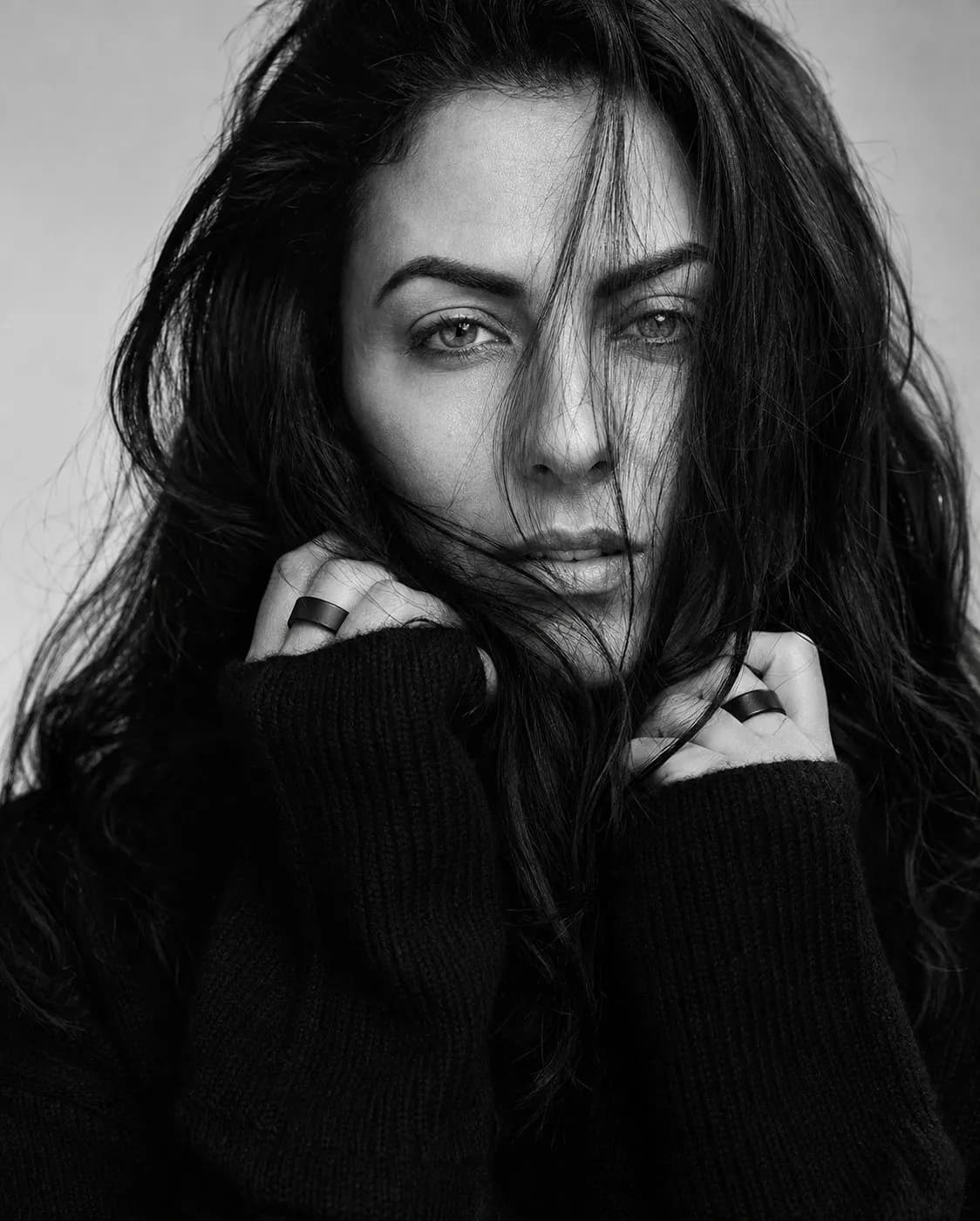 Ultra Close-Up Fashion Beauty Portrait with Dramatic Editorial Lighting