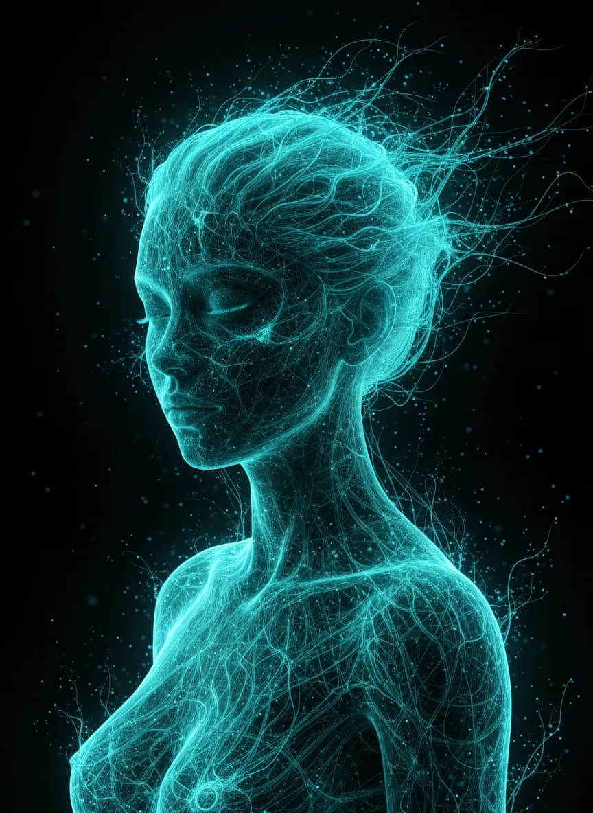 Ethereal Turquoise Energy Woman