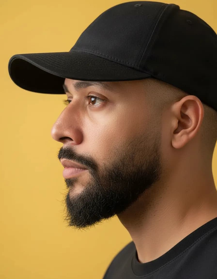 Minimalist Side-Profile Street Fashion Editorial Portrait Template