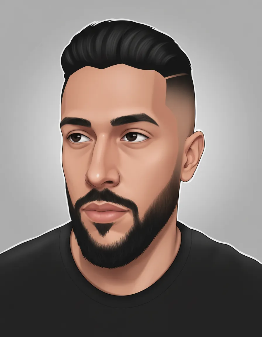 Stylized Modern Vector Portrait Template