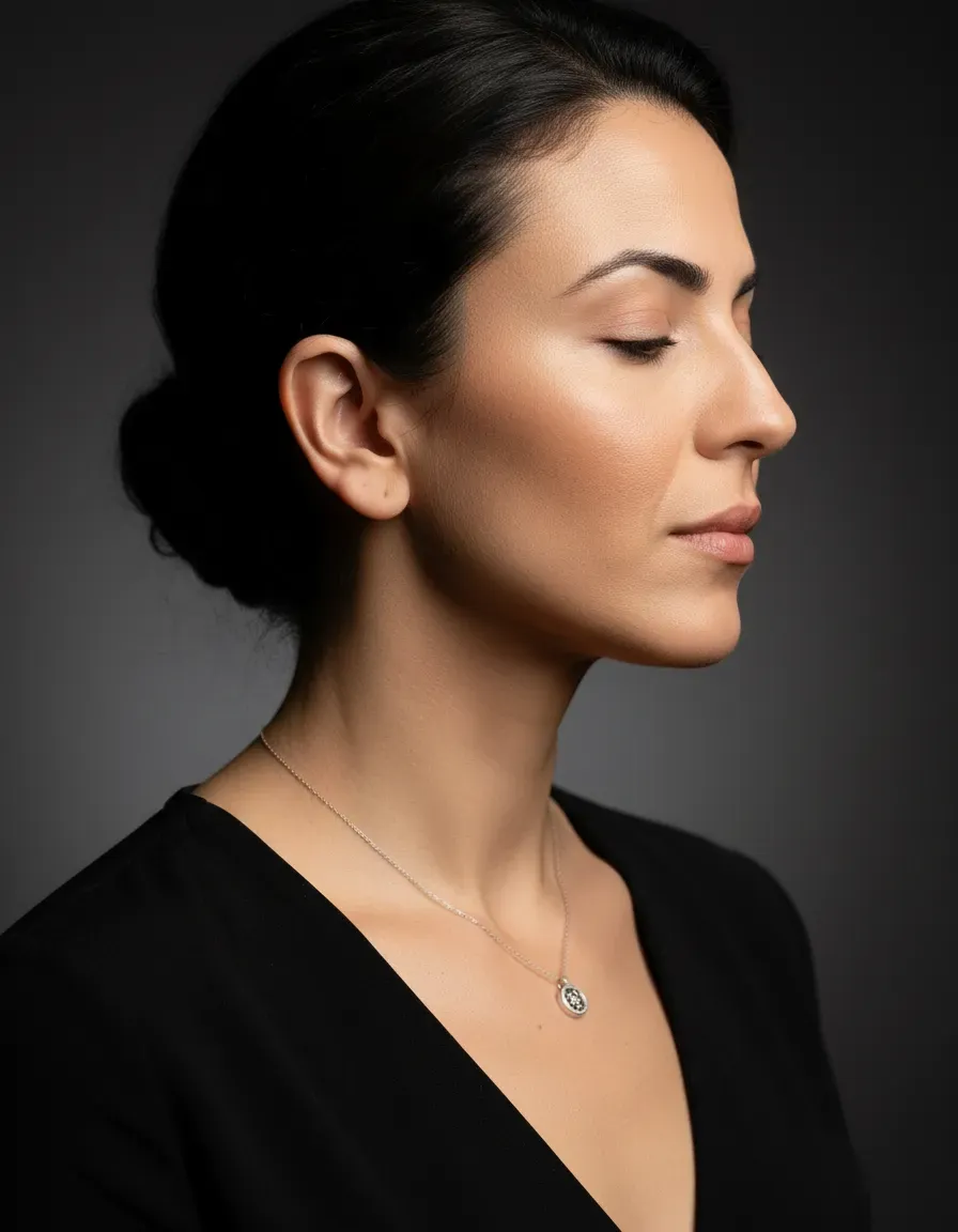 Elegant Minimalist Profile Portrait Photography, Soft Lighting