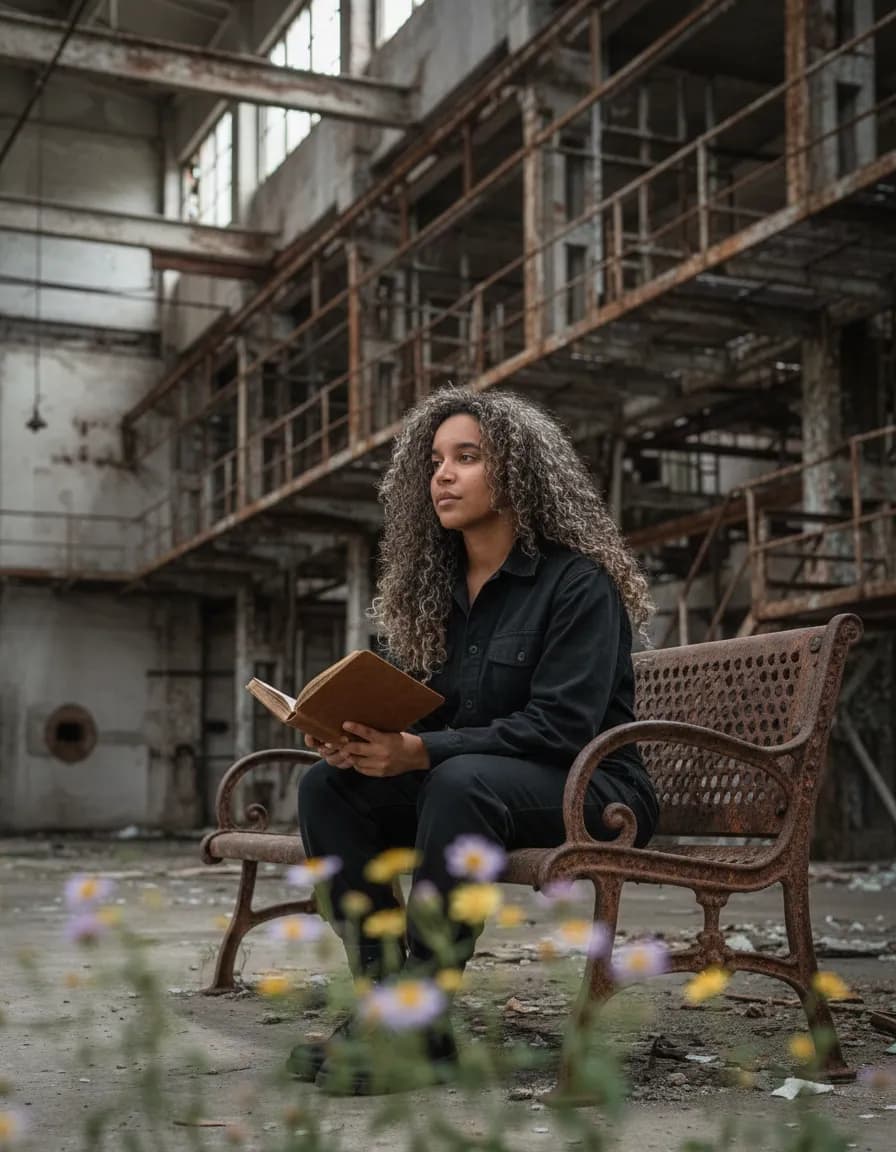 Abandoned Urban Mood Scene With Soft Foreground Contrast Template