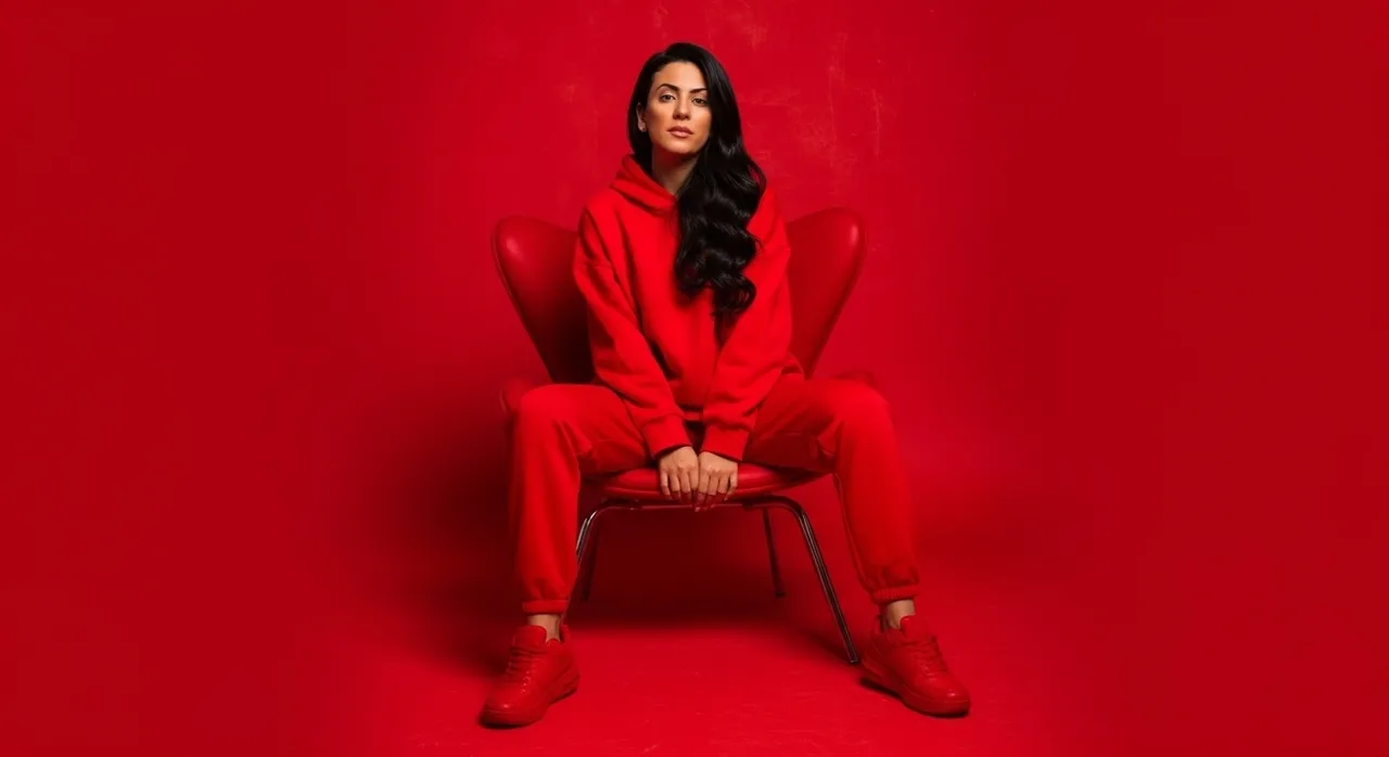 High-Fashion Monochrome Red Editorial Poster