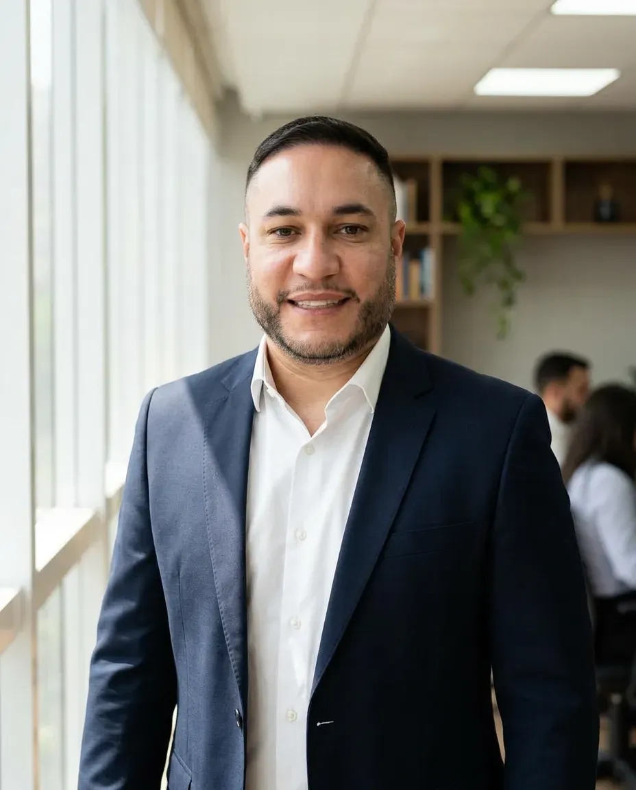 Cinematic Window-Lit Corporate Portrait Photography