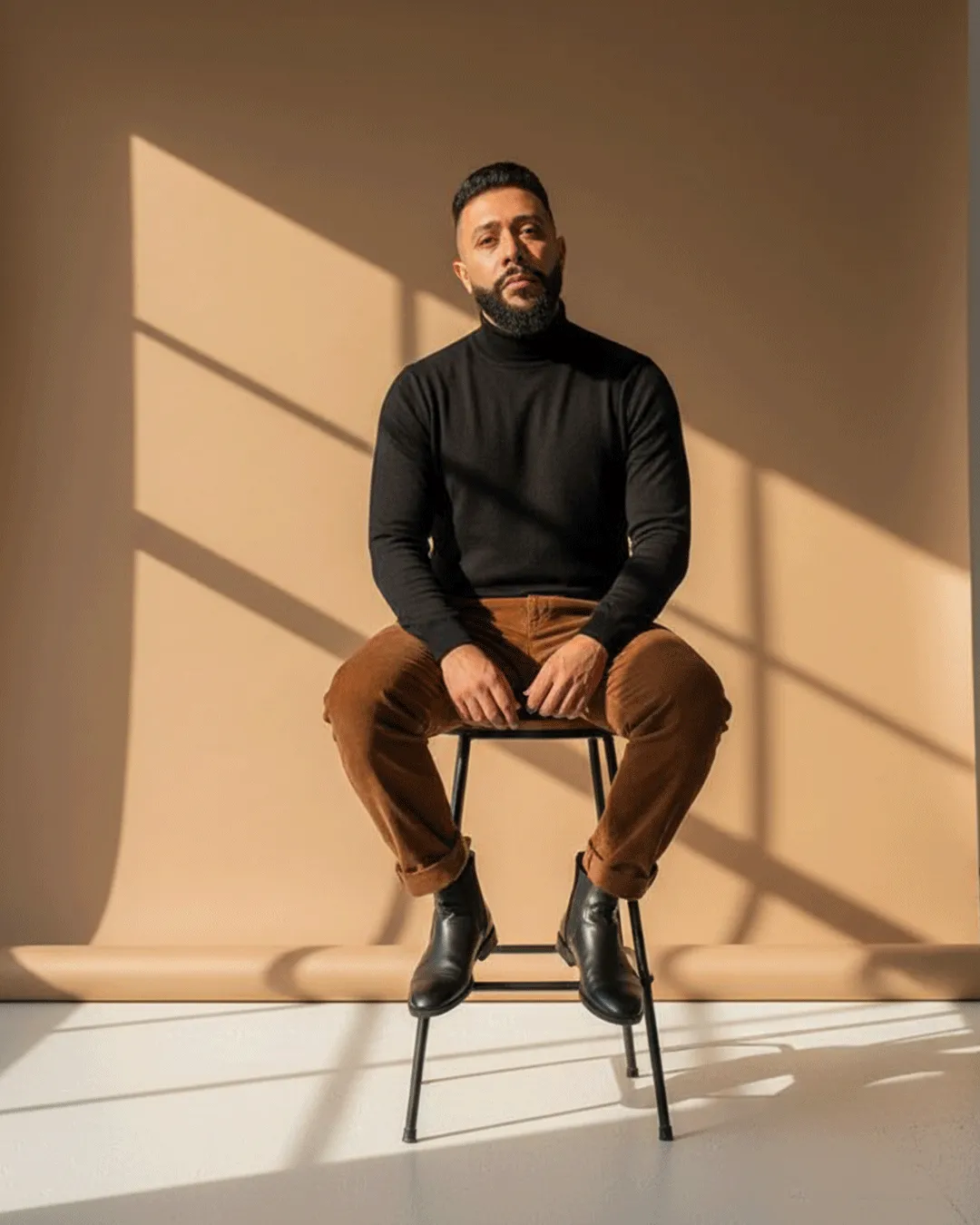 High-Fashion Chiaroscuro Cinematic Portrait Template