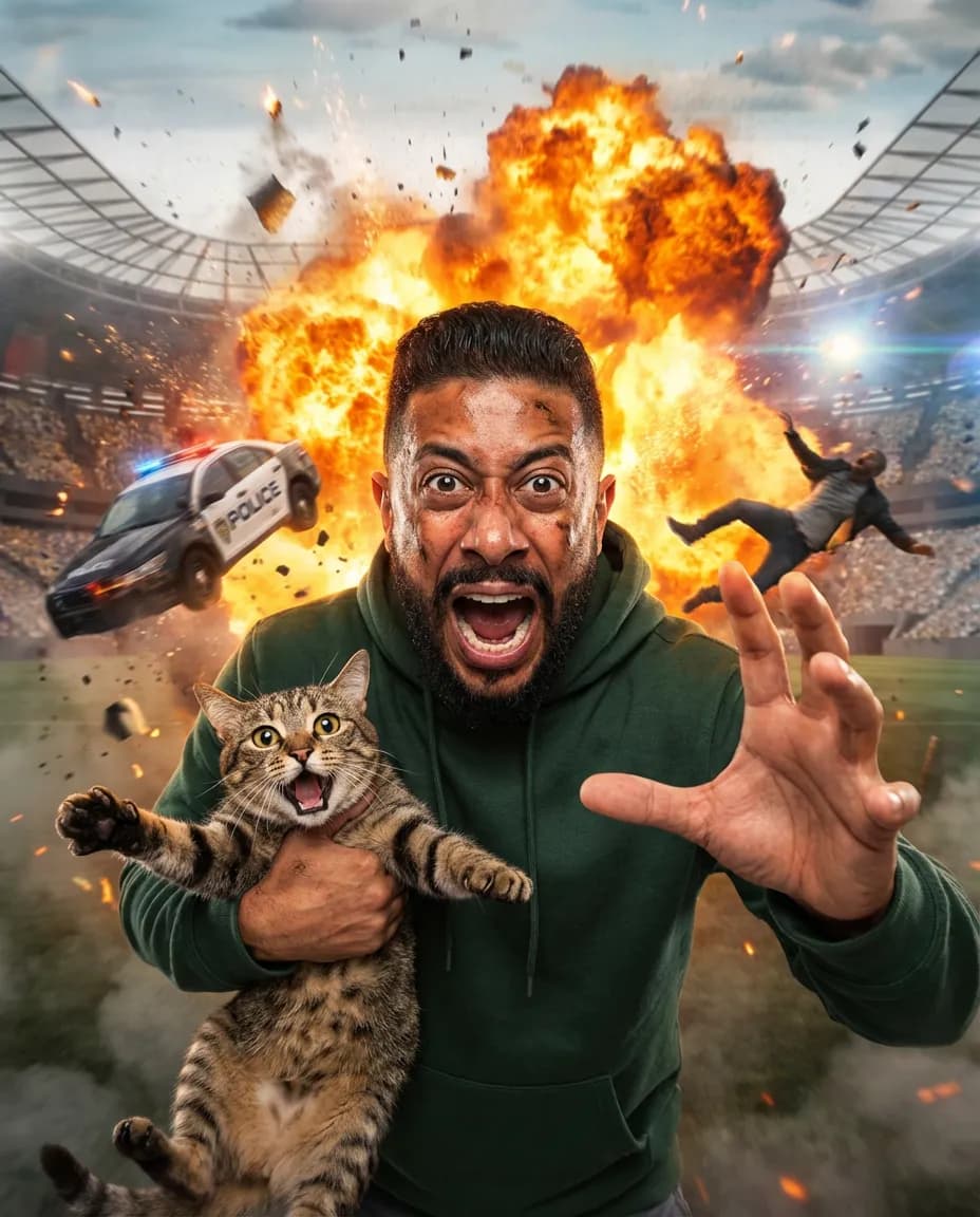 Ultra-Realistic Cinematic Explosion Action Poster Template