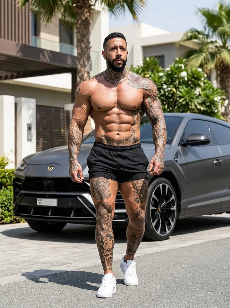 Cinematic Luxury Fitness Editorial Full-Body Villa Photography