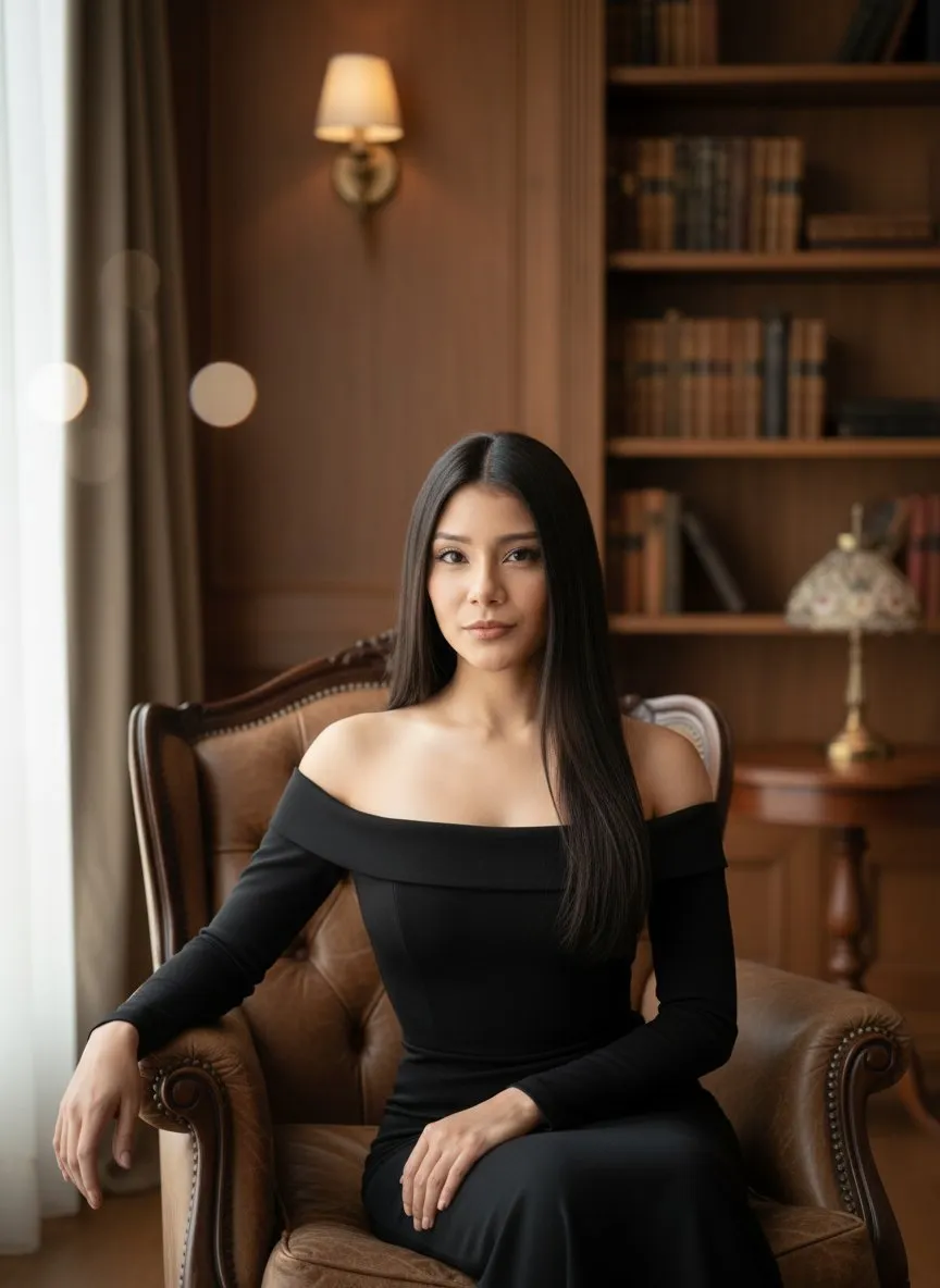 Luxury Vintage Portrait with Elegant Lighting and Timeless Aesthetic - Imagem 1