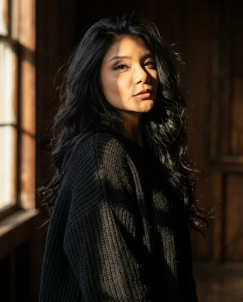 Cinematic Chiaroscuro Portrait with Golden Sidelight