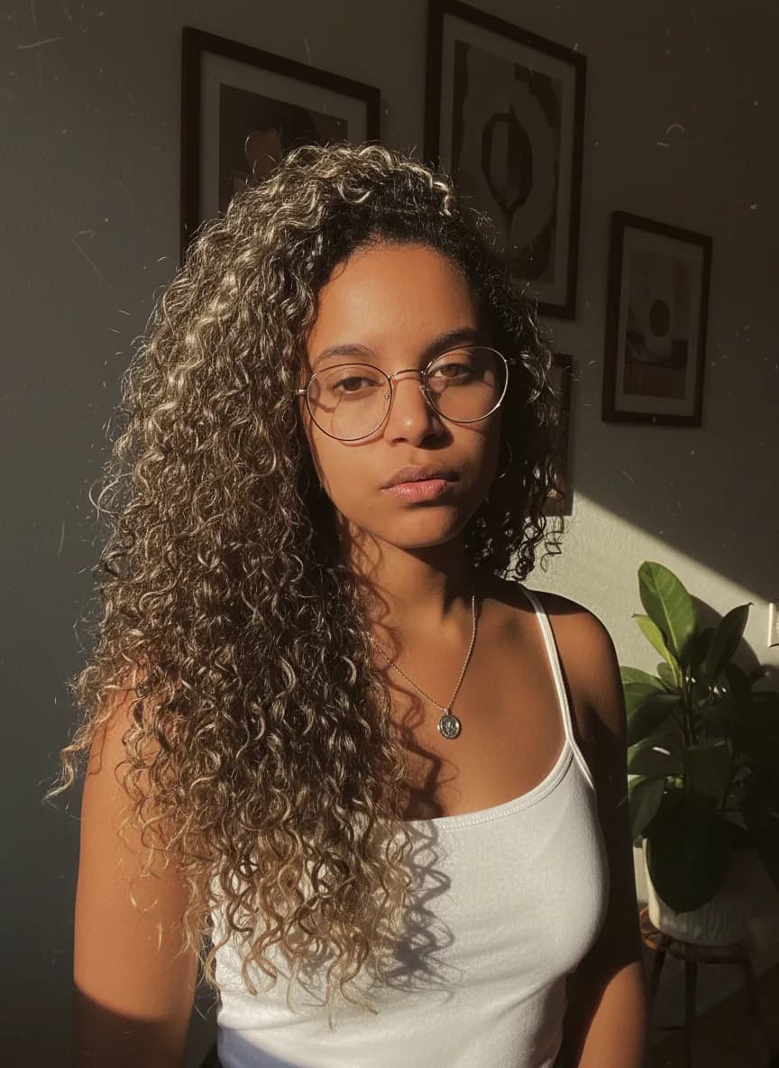 Introspective Cinematic Portrait Indoors