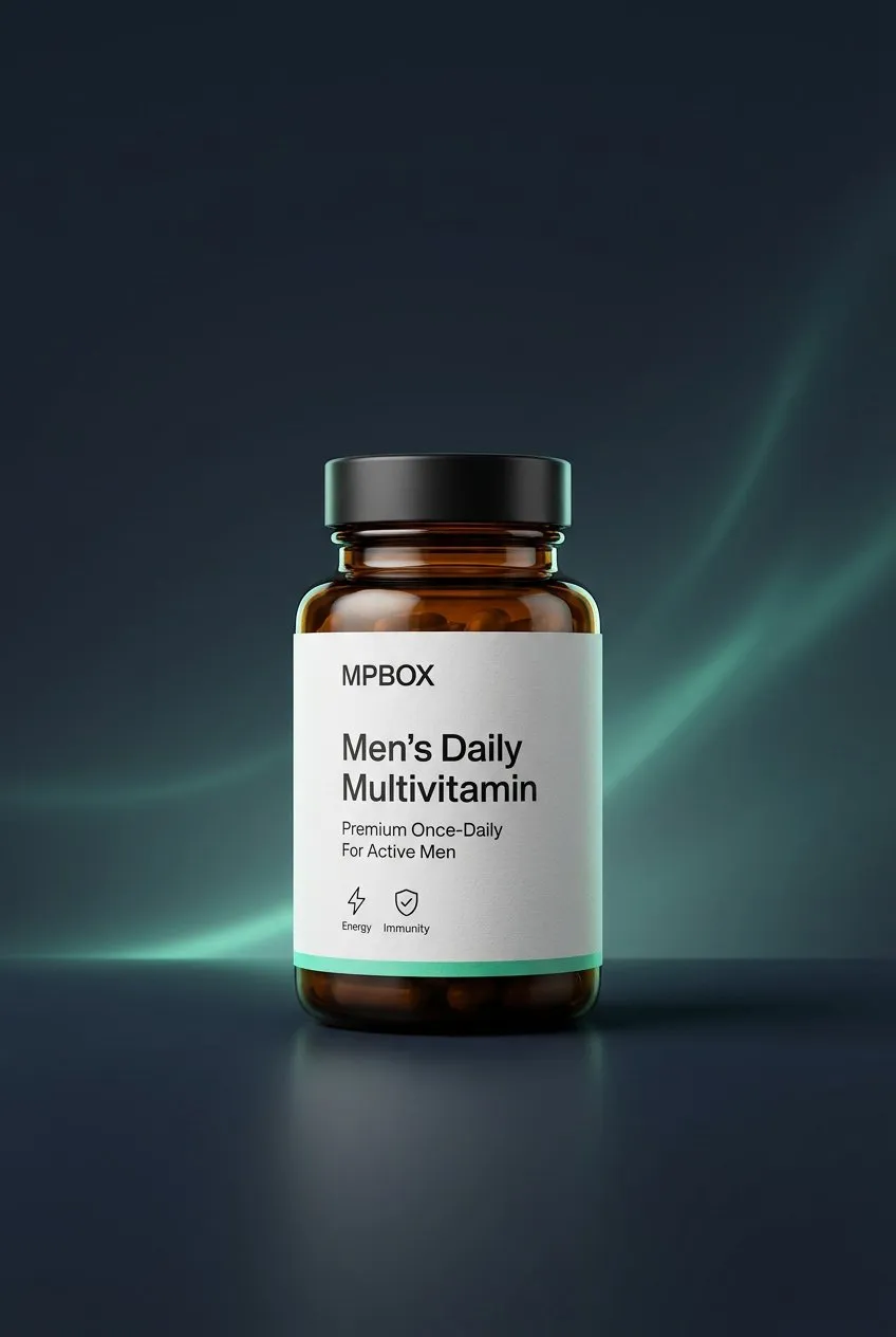 Photorealistic Studio Hero Product Shot — Minimal Premium Supplement