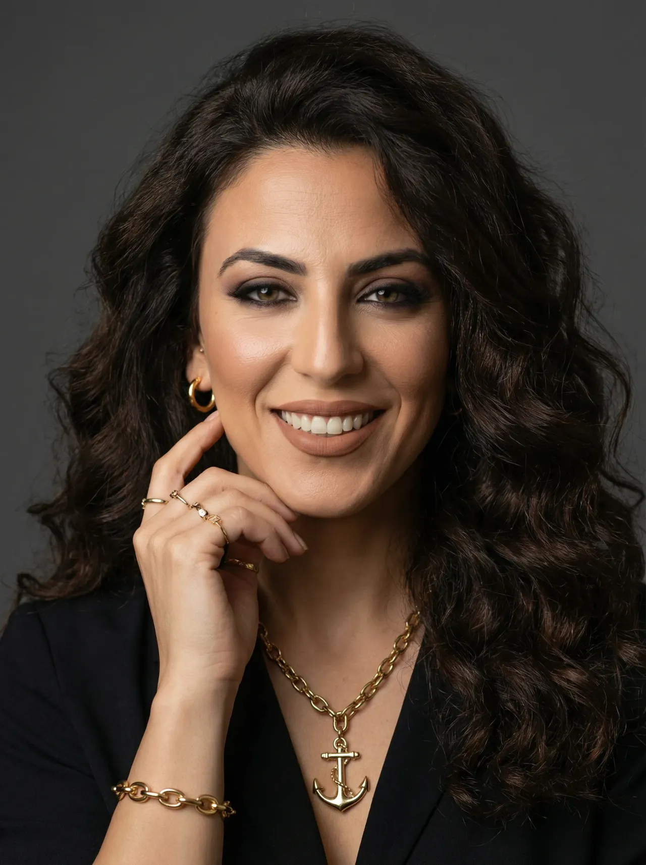 Luxury Gold Jewelry Studio Portrait