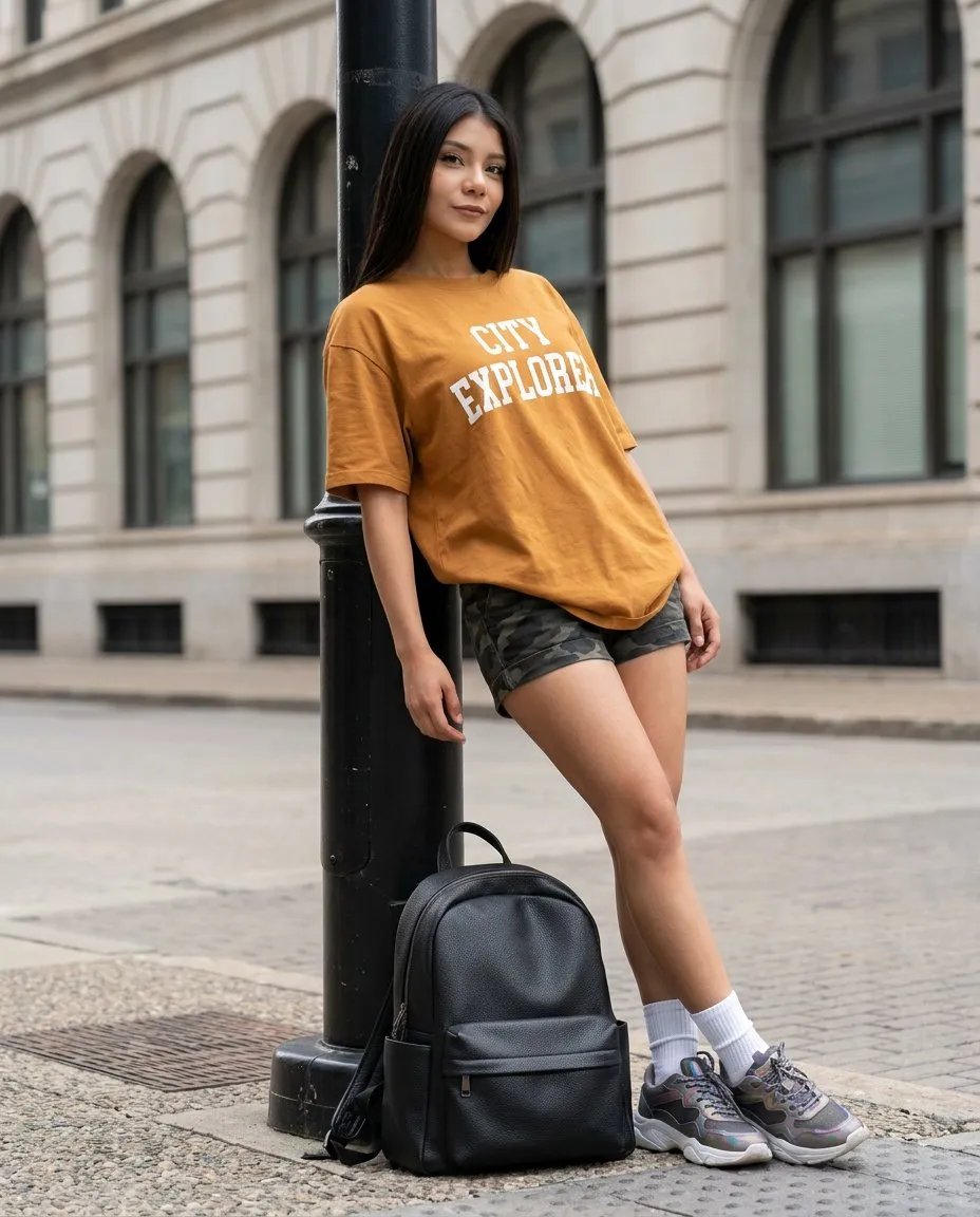 Candid Urban Portrait, Hyper-Realistic Smartphone Photography