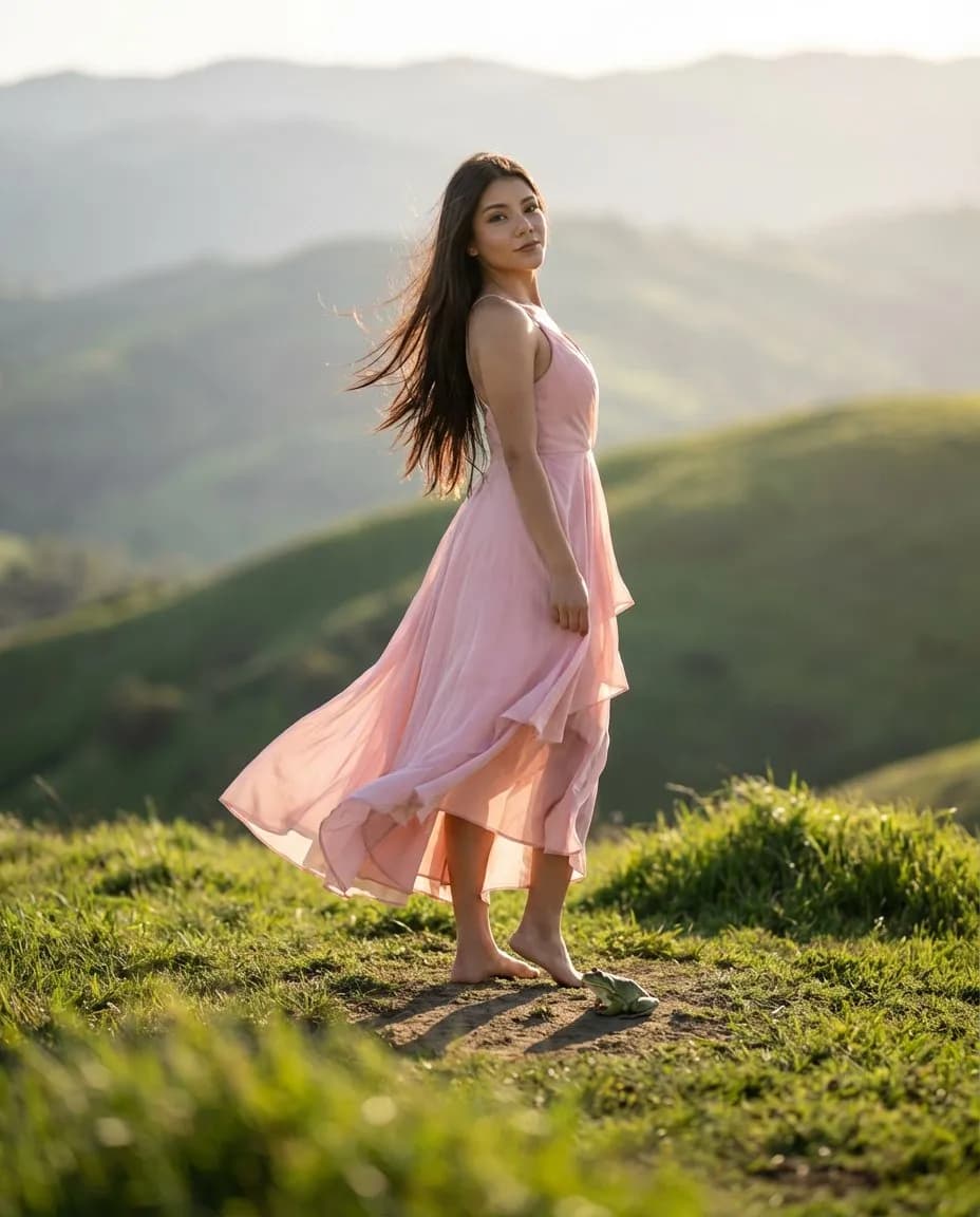 Cinematic Ultra-Realistic Golden Hour Full-Body Portrait