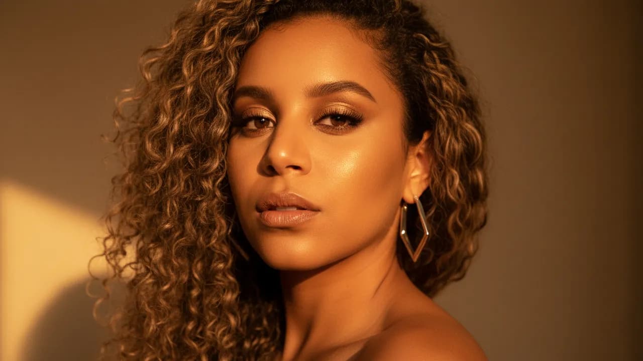 Elegant Cinematic Latin Woman Portrait