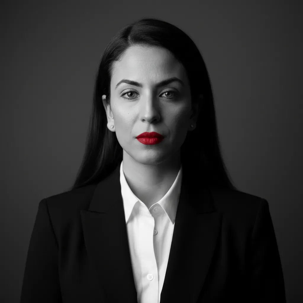 Selective Color High-Contrast Editorial Portrait