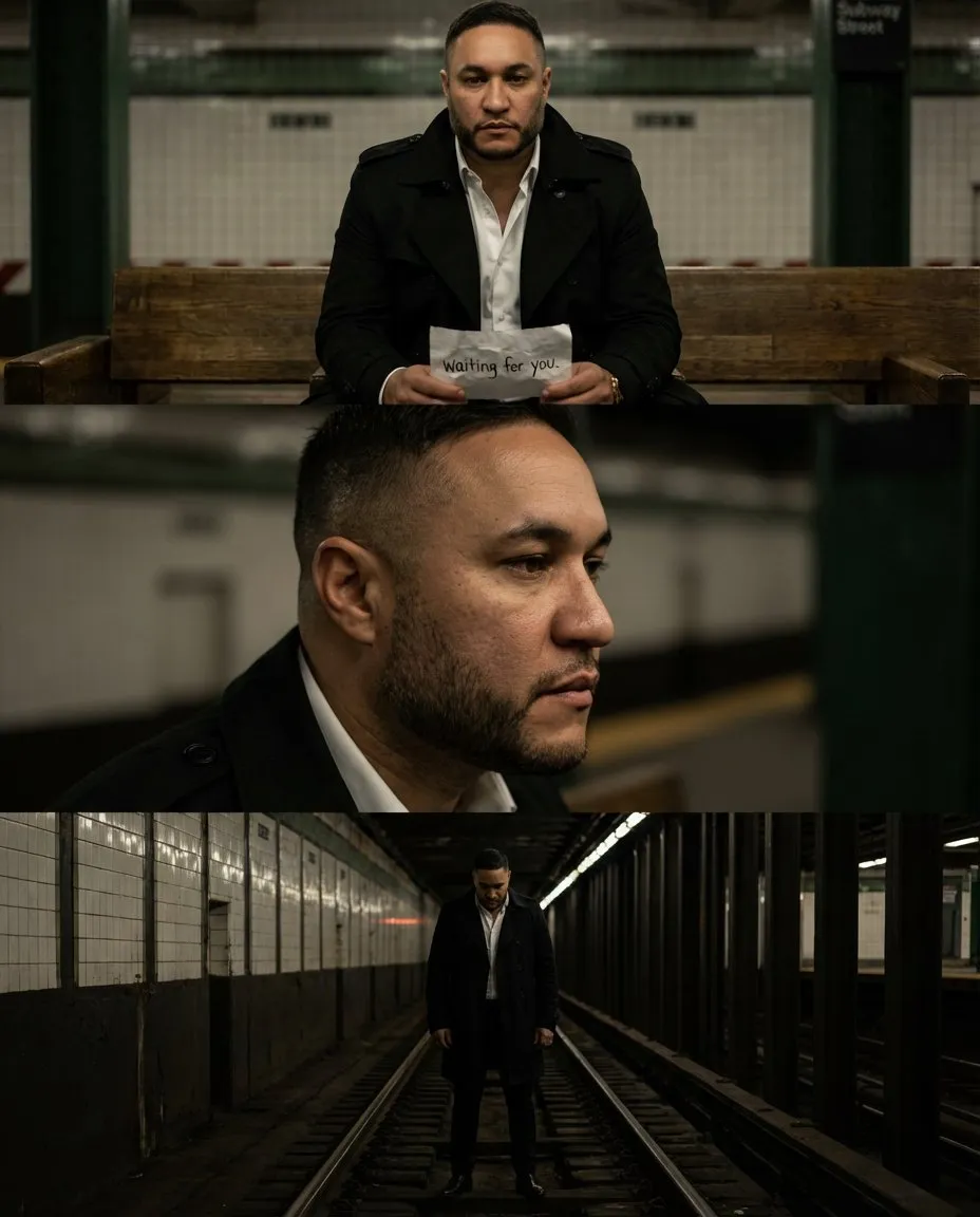 Cinematic Subway Portrait Triptych, Dark Moody Film Photography
