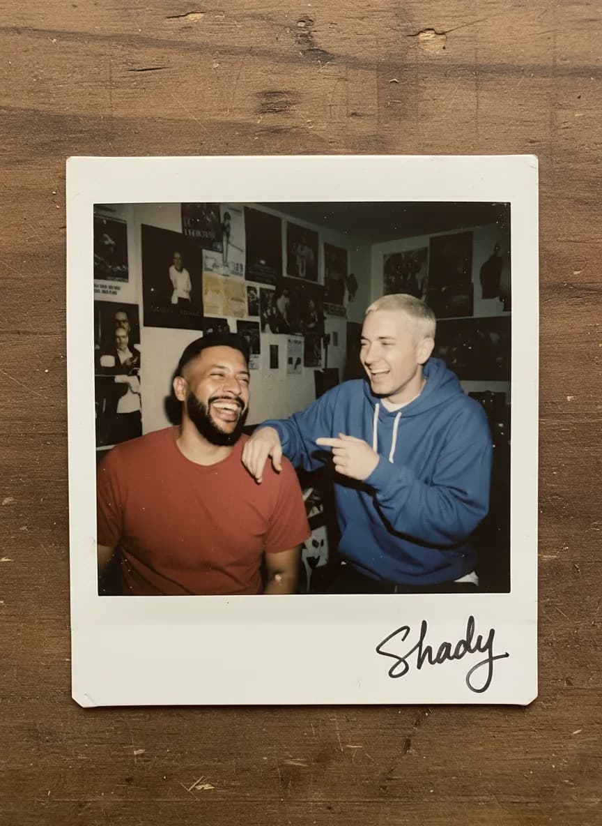 Vintage Polaroid Moment with a Celebrity