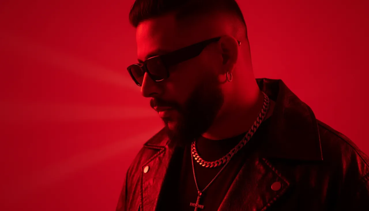 Red Monochrome Cinematic Profile Portrait Template