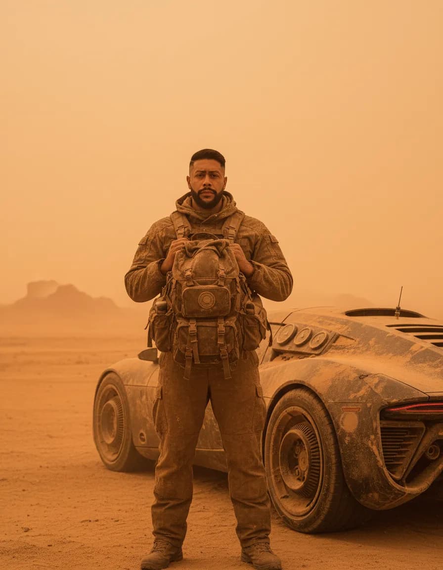 Desert Survival Cinematic Portrait