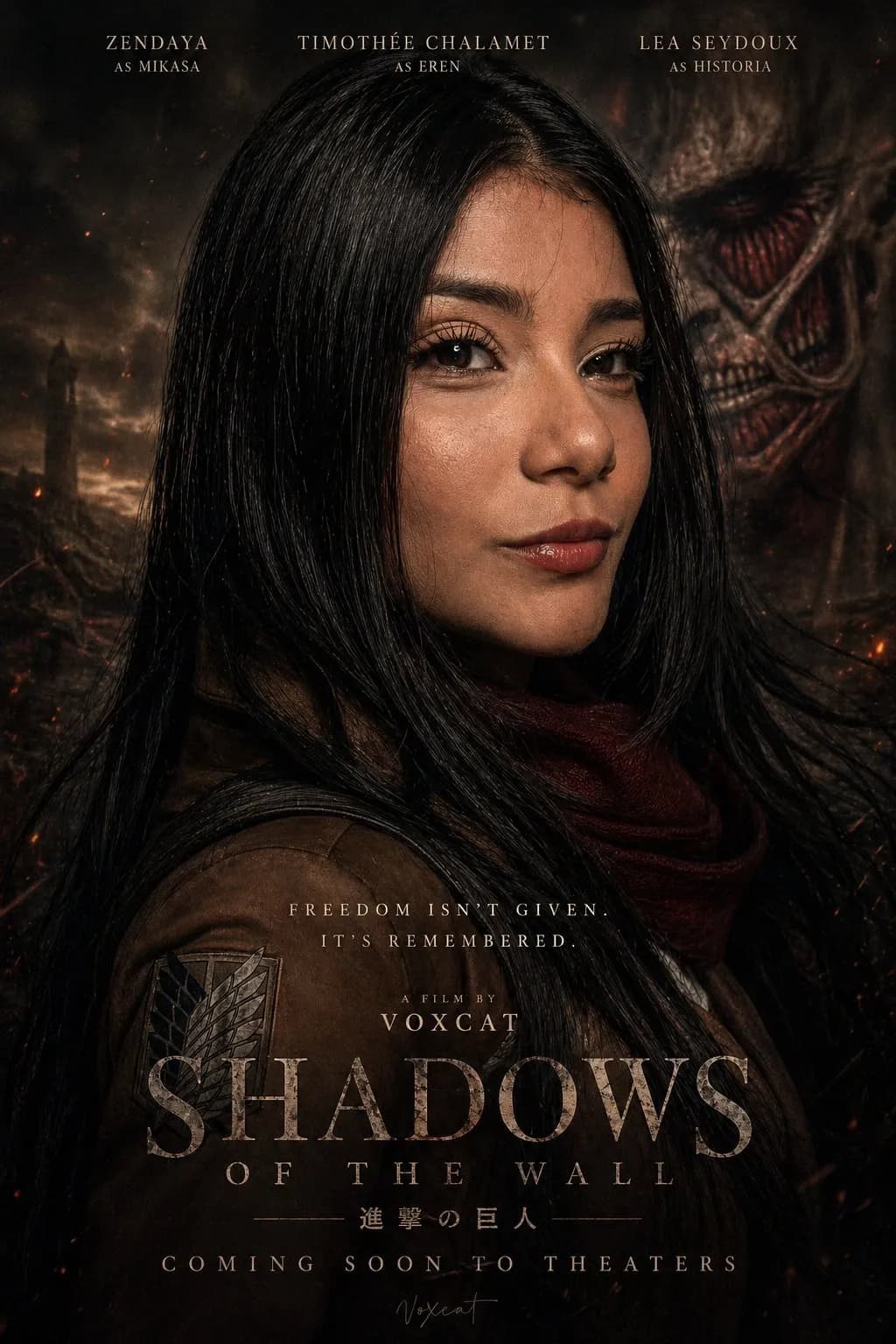 Cinematic Anime Character Movie Poster with Dark Premium Grading