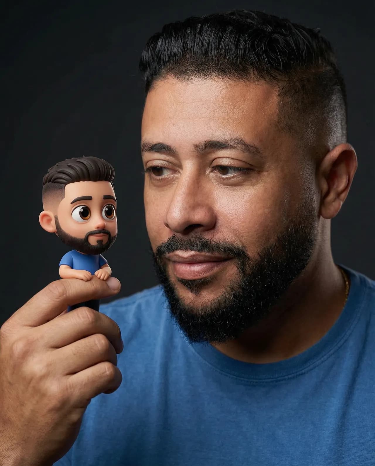 Hyper-Realistic Human & Miniature 3D Self Portrait Template