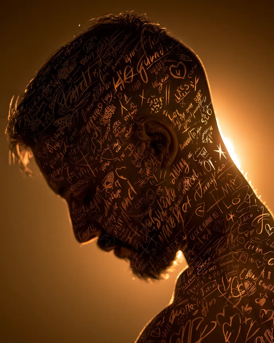 Warm Washed Scribble-Text  (MJ Version)