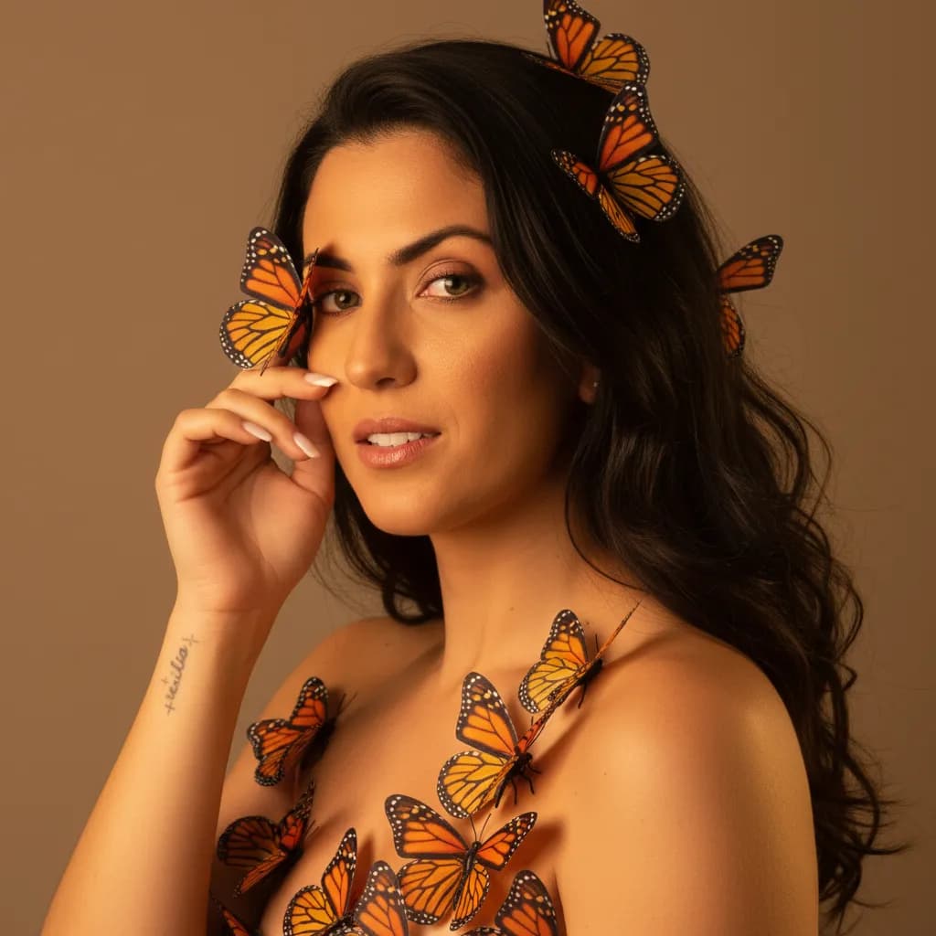 Monarch Butterfly Warm Portrait