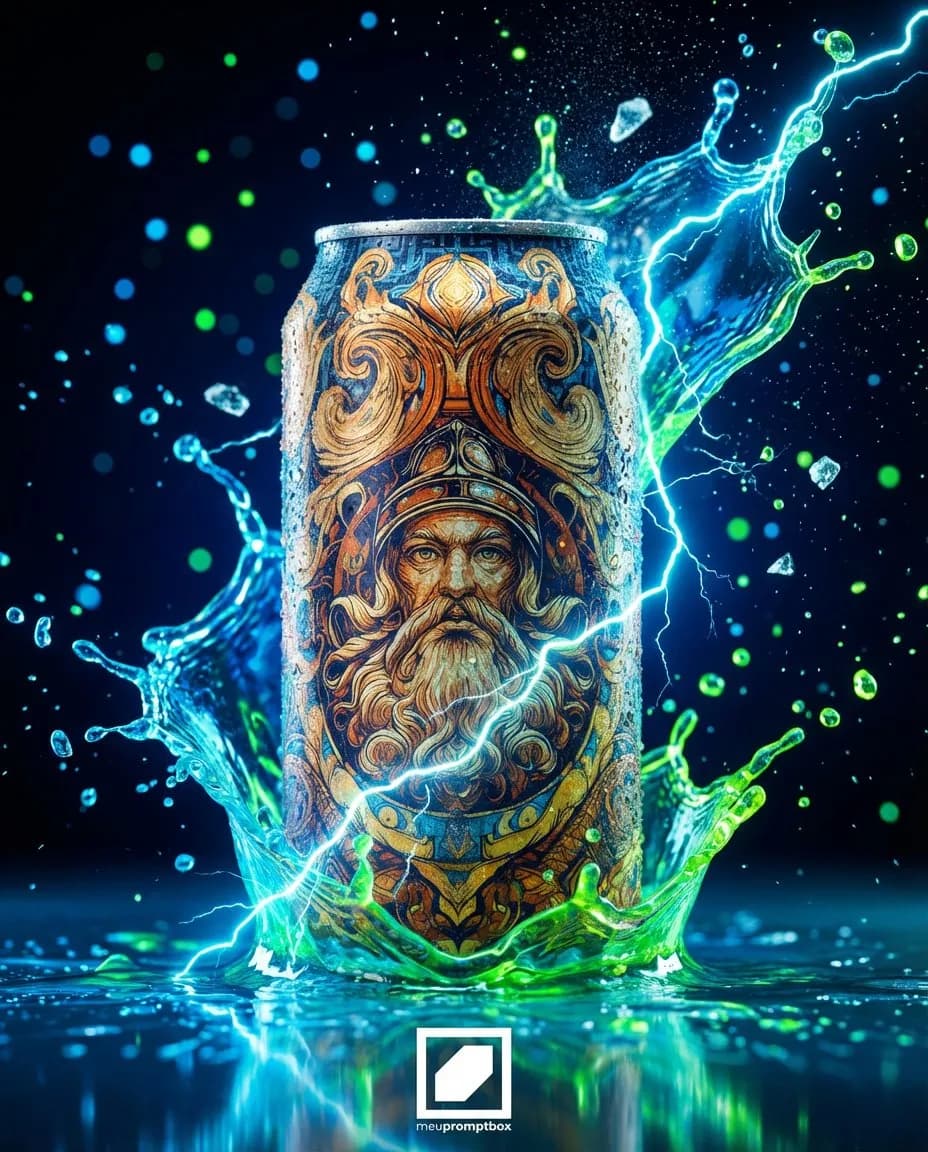 Cinematic Neon Pre-Workout Drink Can Product Photography