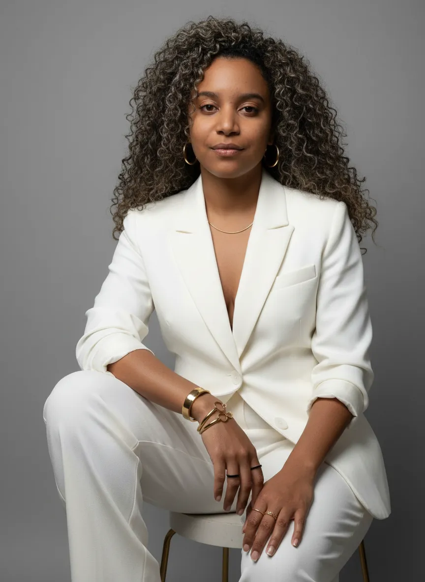 Elegant White Tailoring Look