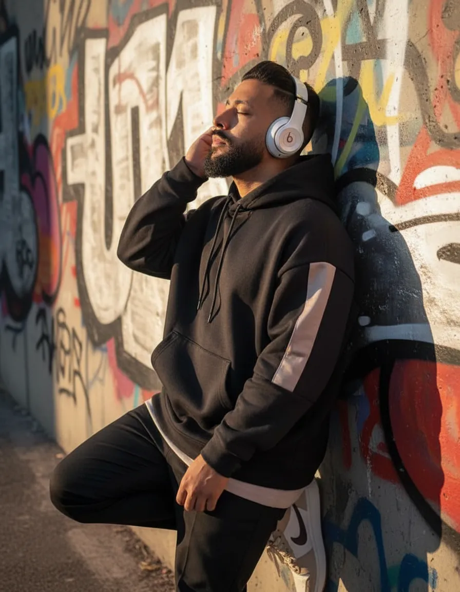 Hyper-Realistic Editorial Streetwear Portrait Template