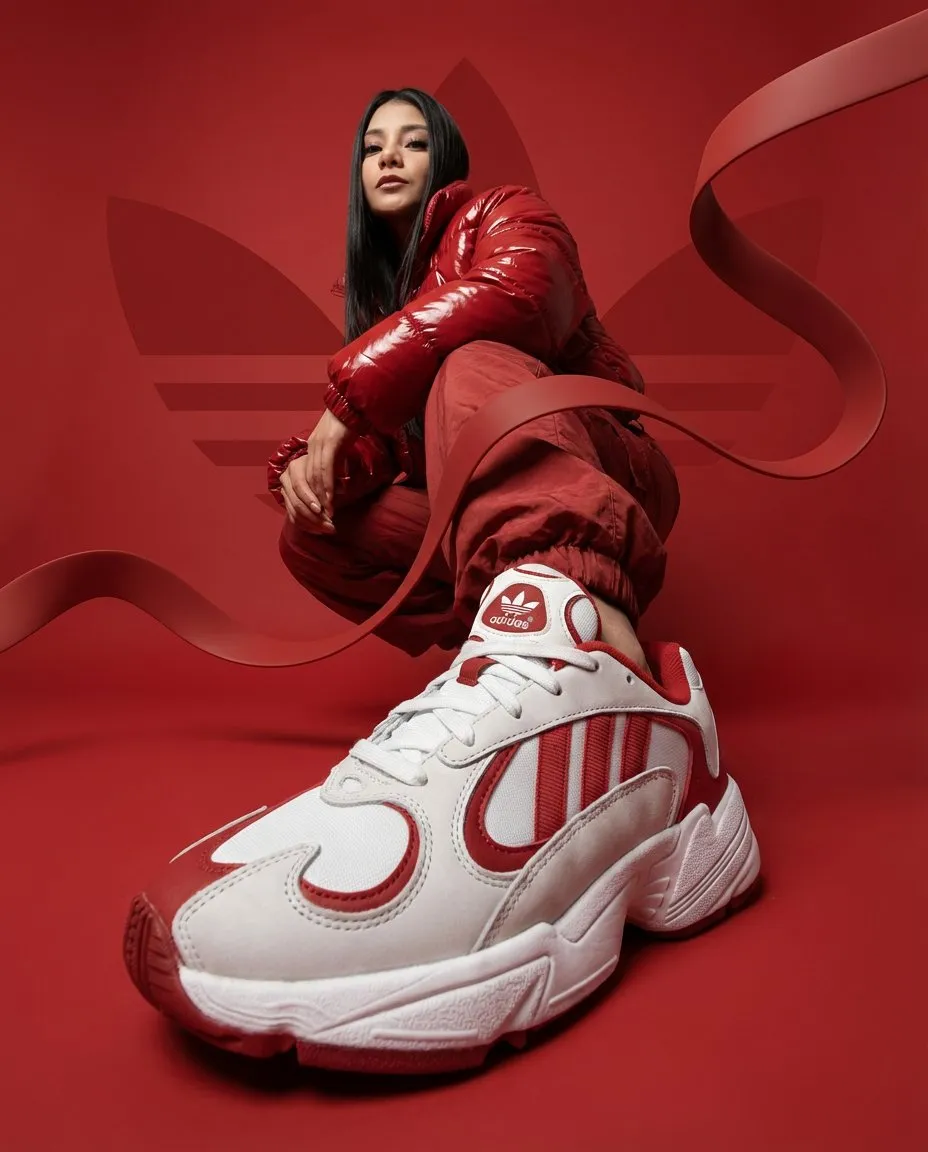 Glamorous Photoreal Ultra-Wide Fashion Athletic Campaign Shot