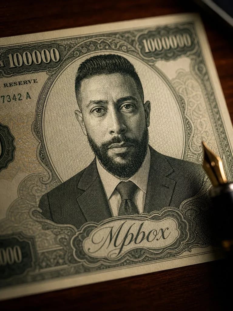 Hyper-realistic Macro Banknote Photography, Engraved Portrait Study