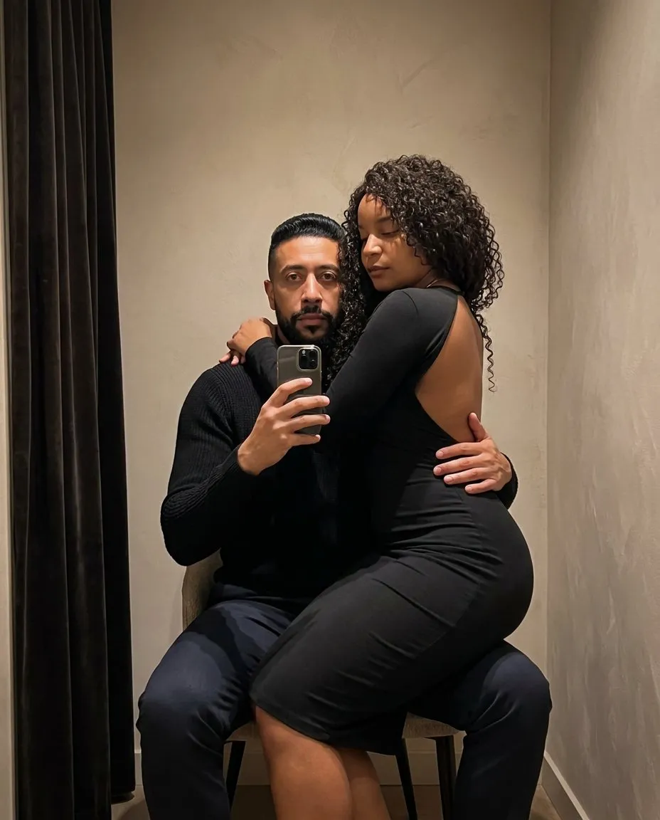 Intimate Mirror Selfie Portrait, Minimalist Warm Editorial Look