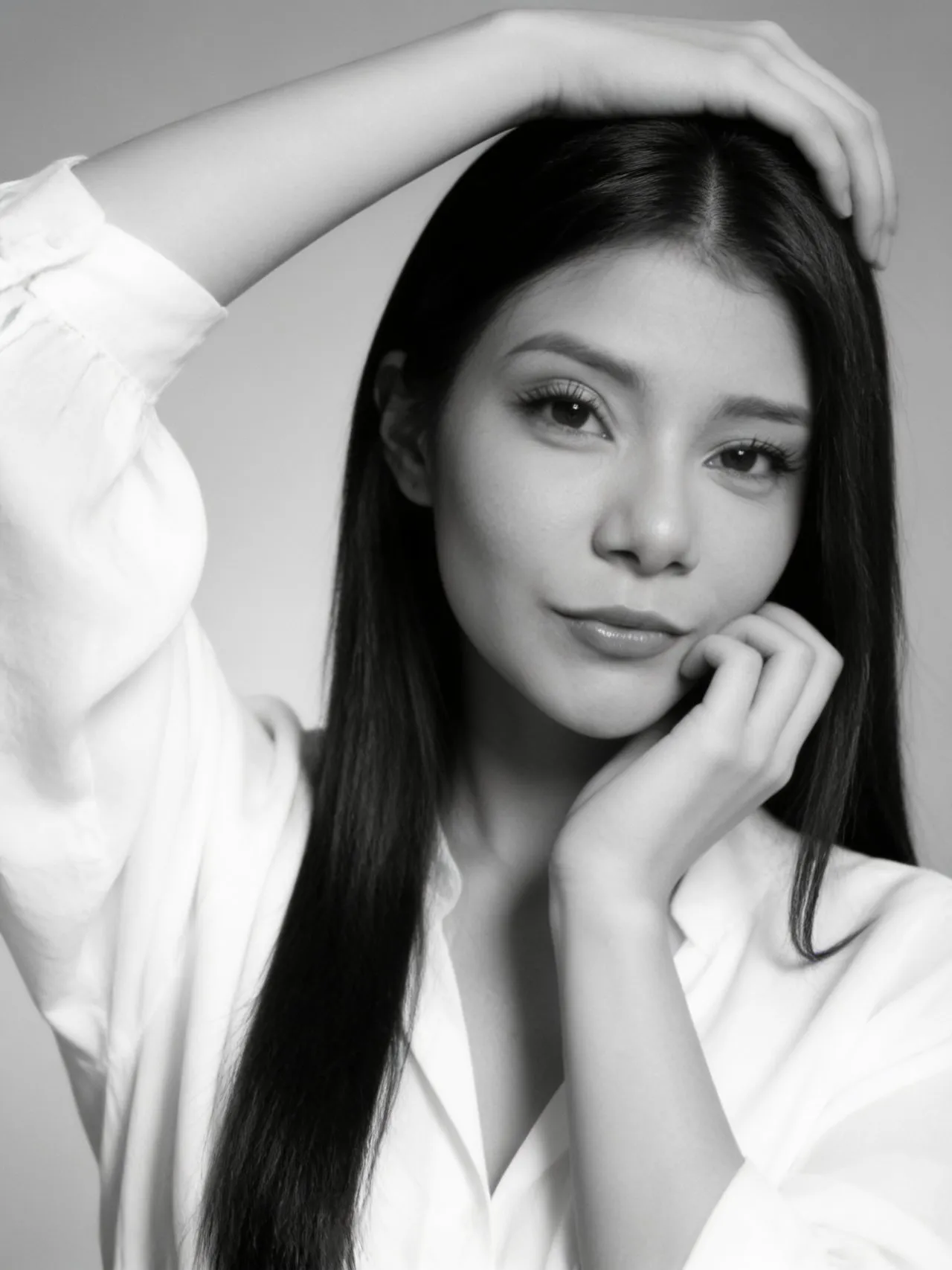Cinematic Studio Portrait with Dramatic Side Lighting and Texture